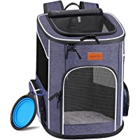 Los mejores  - Morpilot Mochila Transportín Perro- Mochila Transportín Gato Bien Ventilado con Correa de Seguridad Interior- Bolsa de…